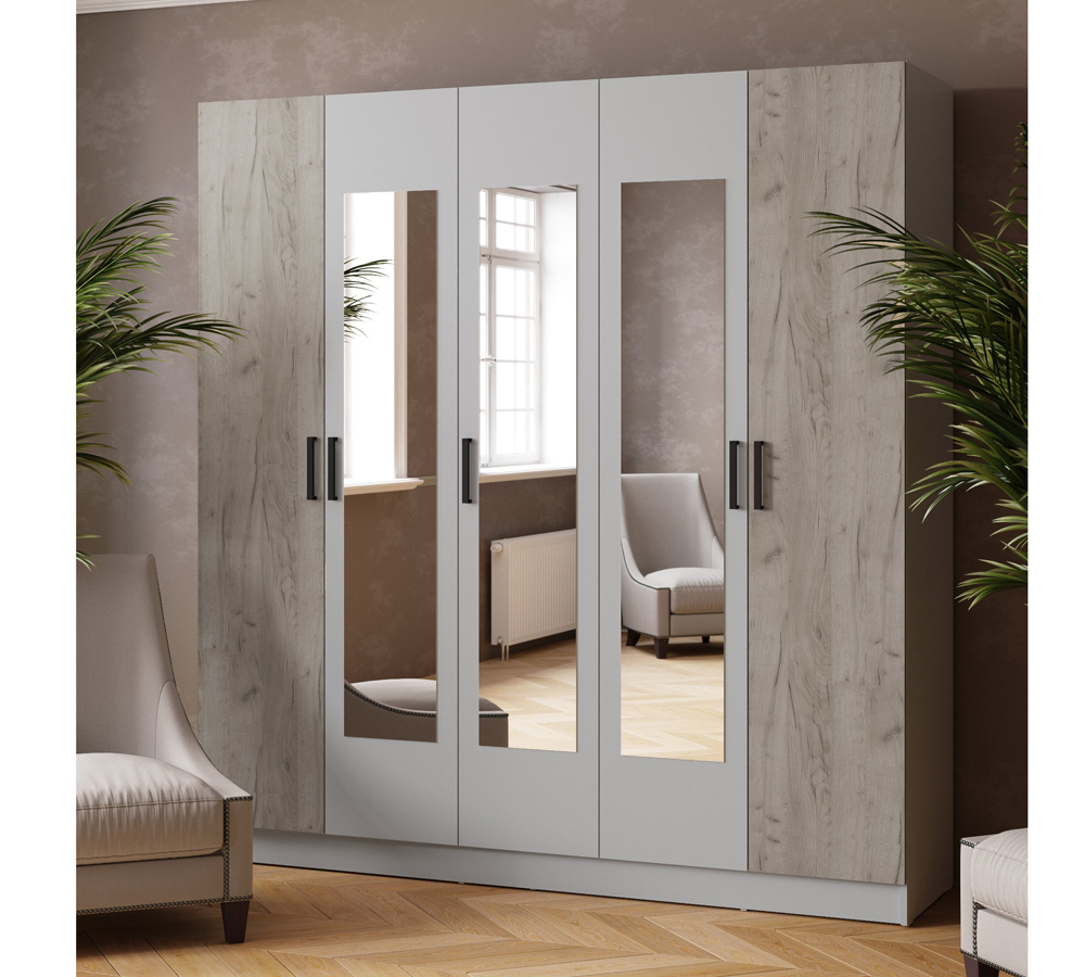 Шкаф комбинированный Ларс (2,0) с зеркалом