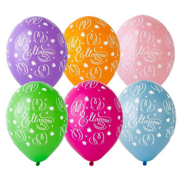 Шар (12''/30 см) С 8 марта (цветы)