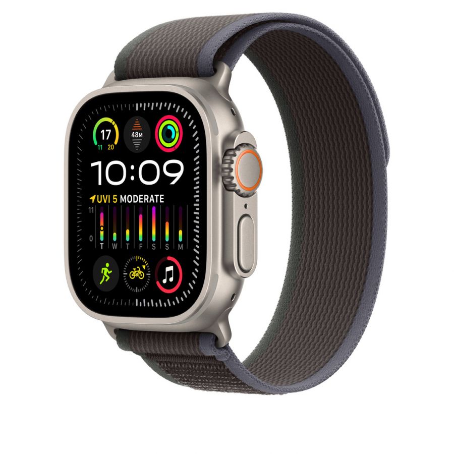 Часы Apple Watch Ultra 3 GPS + Cellular 49mm Natural Titanium Case with Blue/Black Trail Loop (S/M)