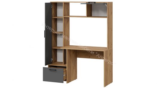 Стол письменный тип 15 Дуб Крафт золотой, Графит Серый