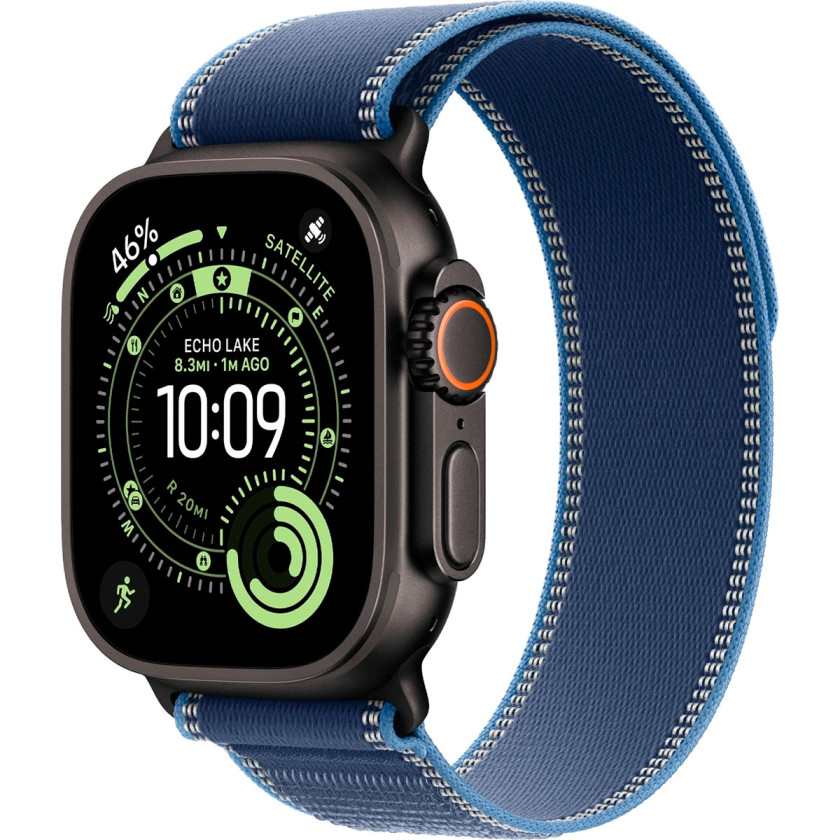 Часы Apple Watch Ultra 3 GPS + Cellular 49mm Black Titanium Case with Blue/Bright Blue Trail Loop (M/L)
