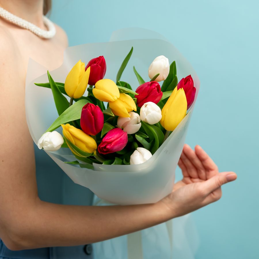 Букет из тюльпанов микс (от 15 шт)