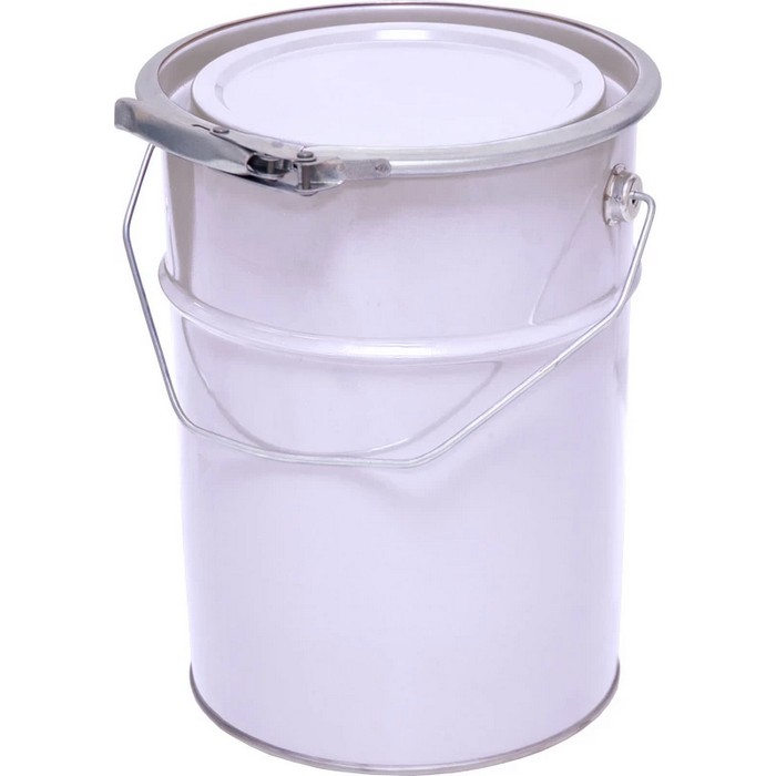 Profkolor Ведро металлическое с покрытием, крышка-обруч, цвет белый, 5л.