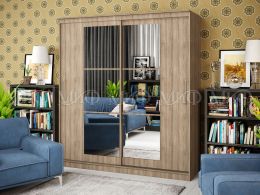 Шкаф-купе Элегант-3 (ш2000*г650*в2200мм) ясень шимо темный