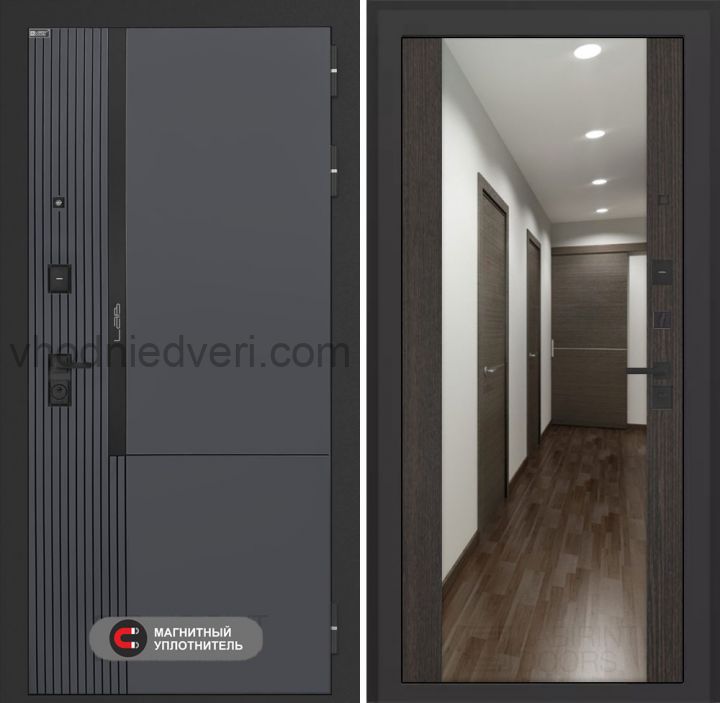 Входная дверь Лабиринт Лаб 2 Про - Зеркало максимум Венге