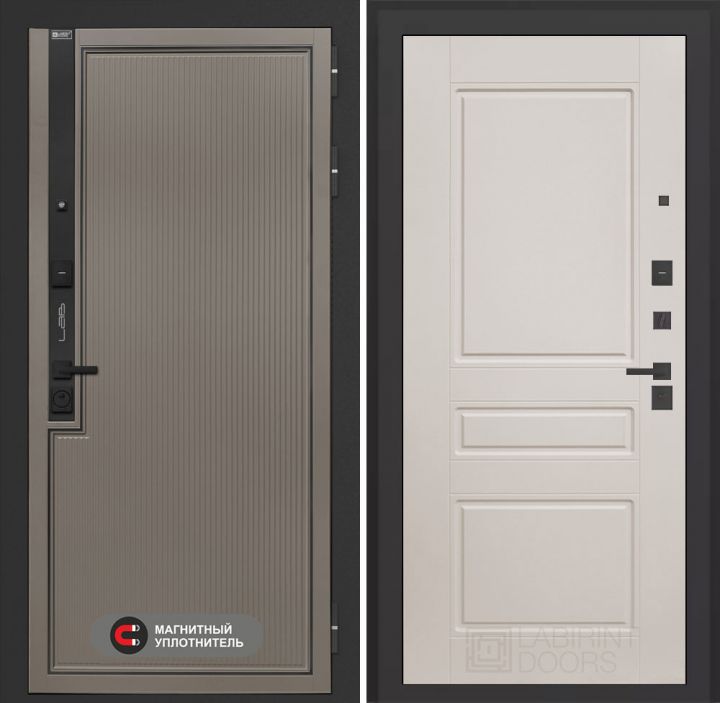 Входная дверь Лабиринт Лаб 1 Про - 03 Крем софт