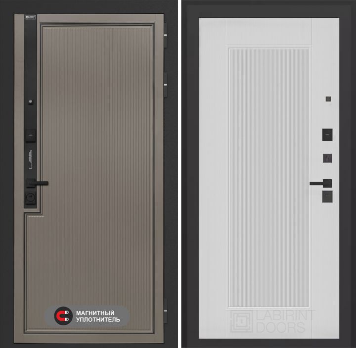 Входная дверь Лабиринт Лаб 1 Про - 30 Белый софт рельеф