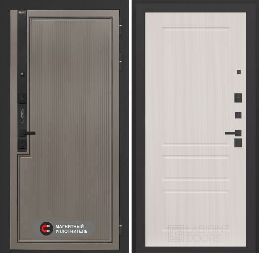 Входная дверь Лабиринт Лаб 1 Про - 03 Сандал белый