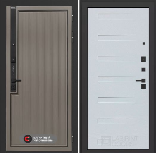 Входная дверь Лабиринт Лаб 1 Про - 14 Дуб кантри белый горизонтальный