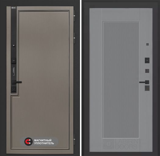 Входная дверь Лабиринт Лаб 1 Про - 30 Серый софт рельеф