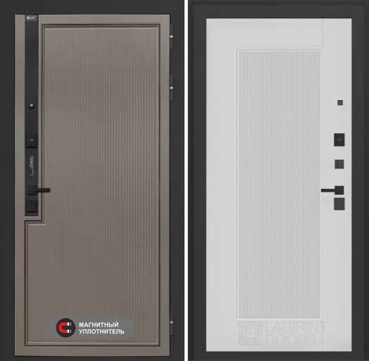 Входная дверь Лабиринт Лаб 1 Про - 30 Белый софт рельеф