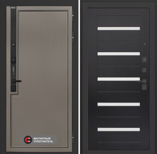 Входная дверь Лабиринт Лаб 1 Про - 01 Венге, стекло белое