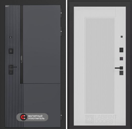 Входная дверь Лабиринт Лаб 2 Про - 30 Белый софт рельеф