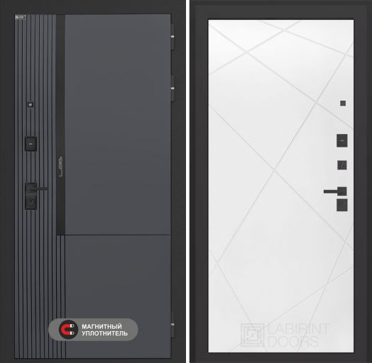 Входная дверь Лабиринт Лаб 2 Про - 24 Белый софт