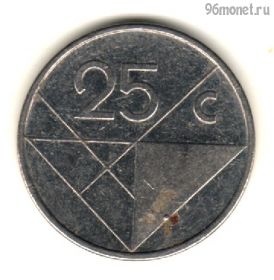 Аруба 25 центов 1986