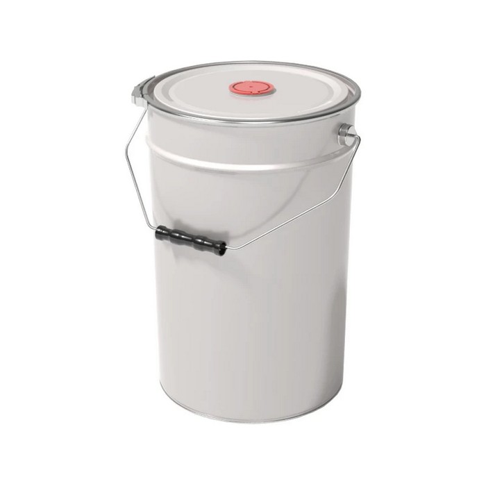 Profkolor Ведро металлическое, крышка-обруч, берикап 57мм, цвет белый, 27л. ВМо 27б берикап 57мм