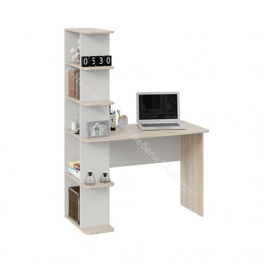 Стол письменный тип 4 Дуб Сонома, Белый Ясень