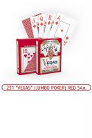 Карты игр. №231 "VEGAS" JUMBO POKER RED (12х12) 54 л. [в ассортименте]