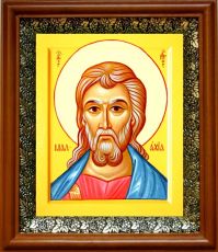 Икона Малахия, пророк в киоте с басмой Виноградная Лоза (UV-печать)(30586)