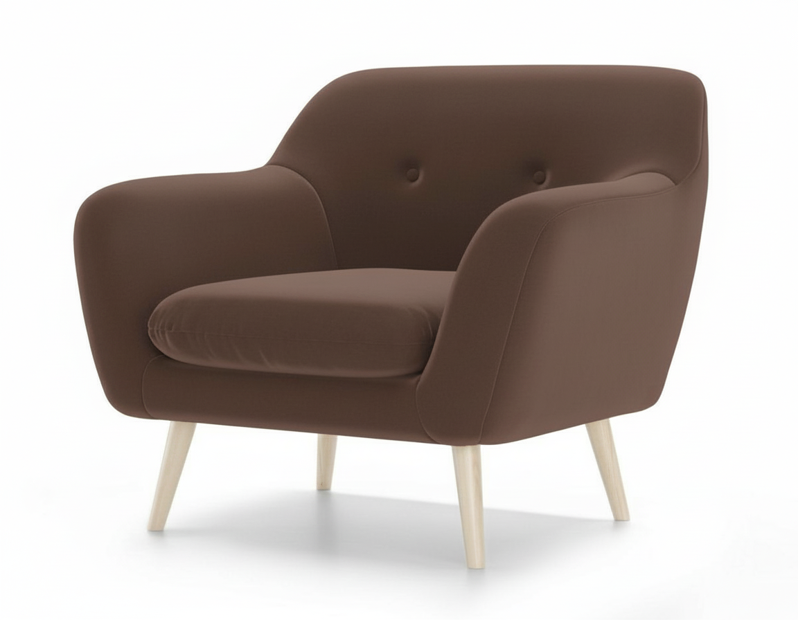 Диван и кресло Реймс ткань Angora chocolate-2