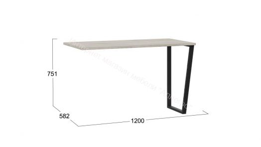 Стол письменный «Порто» - ТД-393.15.01 Графит, Баттл Рок