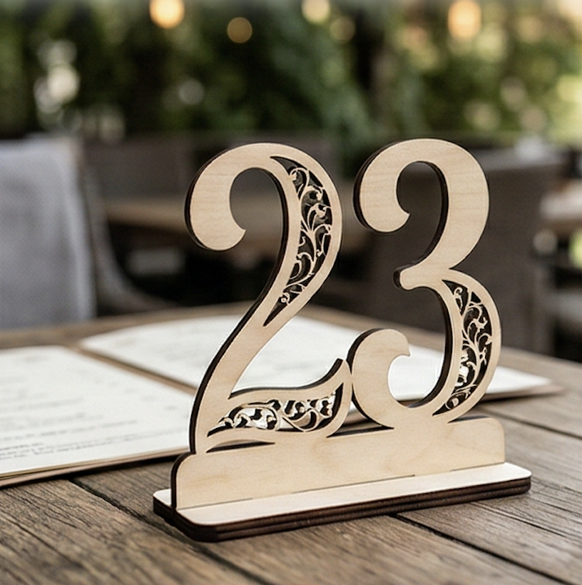 Номер стола с подставкой