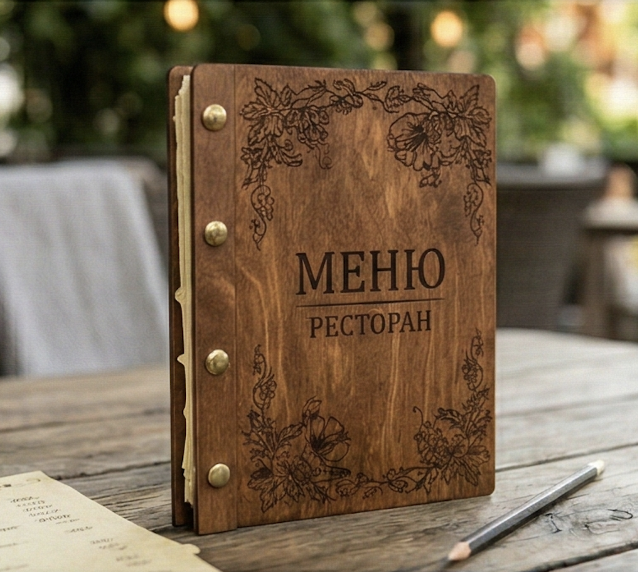 Обложка меню на винтах (сменные листы)