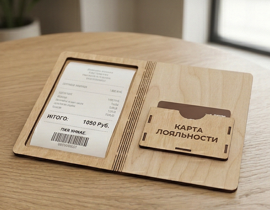 Счетница с карманом под карту лояльности