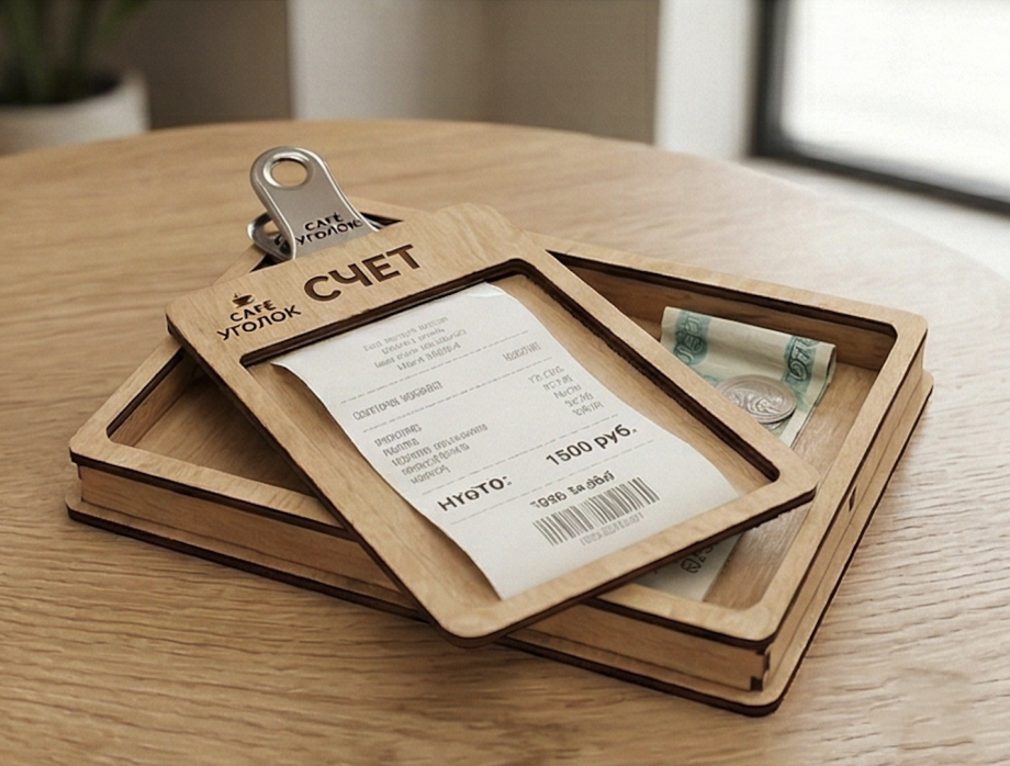 Счетница с держателем чека (прижим)