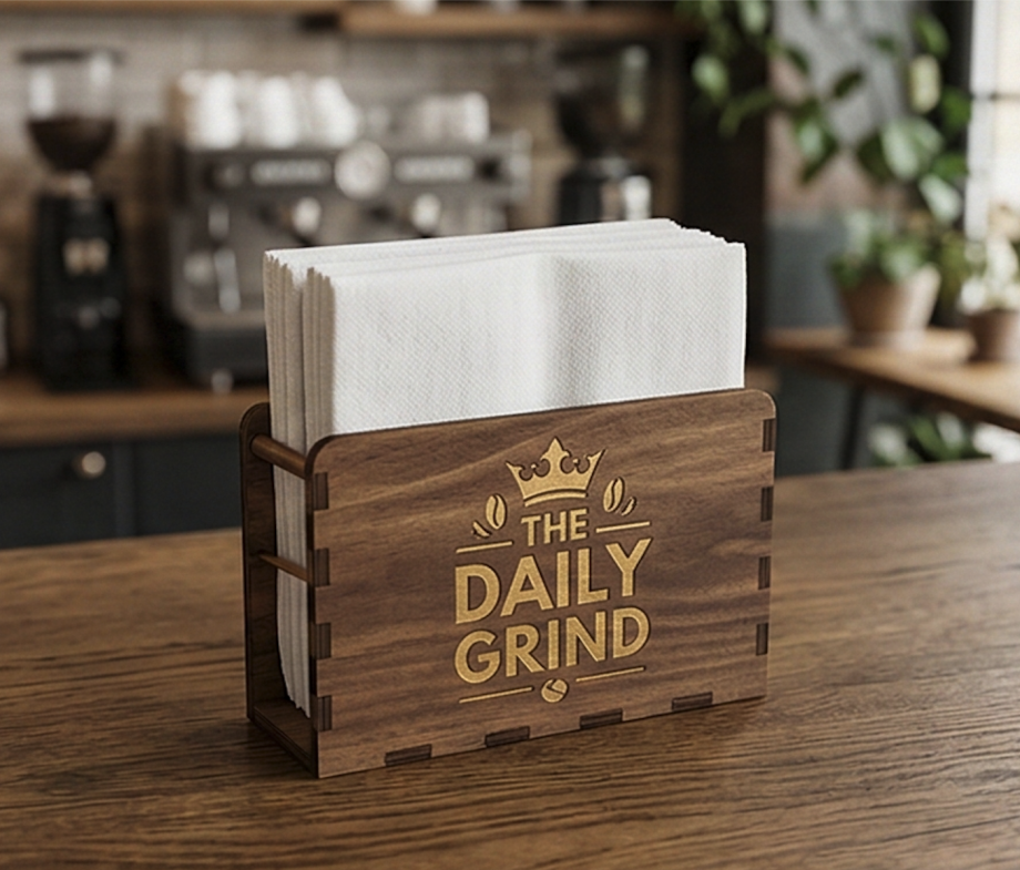 Салфетница с логотипом (премиум покрытие)