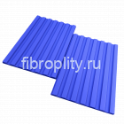 Линеарные фиброцементные панели рельефные синие