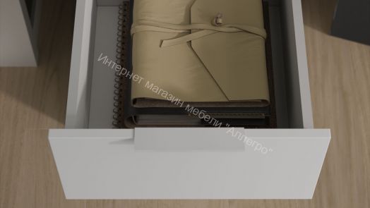 Стол письменный с тумбой универсальной «Порто» - СМ-393.15.011 Кашемир матовый, Баттл Рок, Кашемир сатин