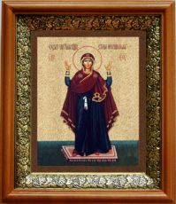 Икона Нерушимая стена в киоте с басмой Виноградная Лоза (UV-печать)(33121)