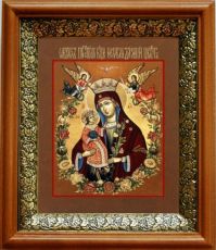 Икона Неувядаемый цвет в киоте с басмой Виноградная Лоза (UV-печать)(33122)