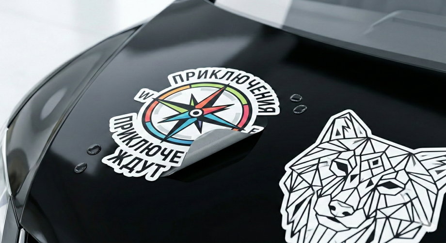 Наклейки на авто (наружные) на заказ