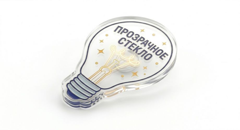 Значки из оргстекла прозрачные на заказ