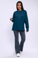 Лонгслив женский ЛЖ-013 [сине-бирюзовый]
