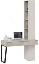 Стол письменный (366/580) со шкафом комбинированным (настольным) «Порто» - СМ-393.15.012 Кашемир матовый, Баттл Рок, Кашемир сатин