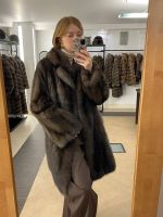 Полушубок из сильно седого 3-4 ст соболя в натуральном цвете