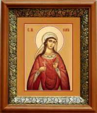 Икона Пелагея Тарсийская в киоте с басмой Виноградная Лоза (UV-печать)(33139)