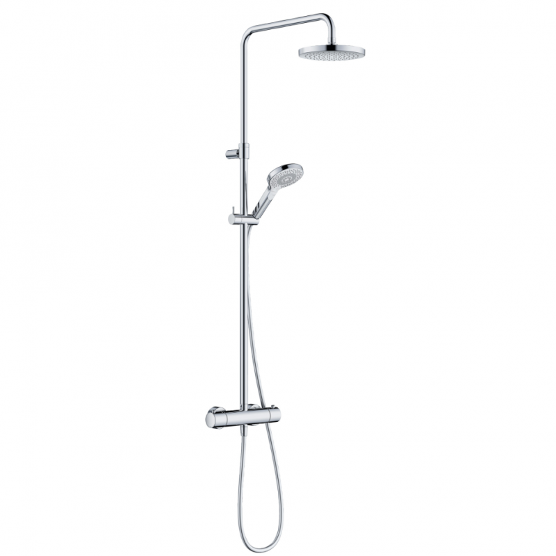 Душевая система KLUDI DIVE DUAL SHOWER SYSTEM с термостатом, хром 6907905-00
