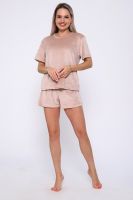 668 Пижама велюровая [бежевый]