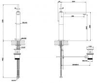 Gessi Rettangolo J  для раковины 11927 схема 2