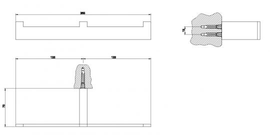 Двойной крючок Gessi Rettangolo 20915 схема 10