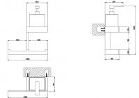 Диспенсер для жидкого мыла с вешалкой в комплекте Gessi Rettangolo 20879 схема 3 Диспенсер для жидкого мыла с вешалкой в комплекте Gessi Rettangolo 20879 схема 3