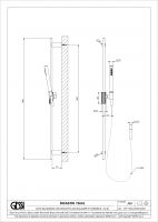 Душевой гарнитур Gessi Incastri 75042 с ручным душем схема 2