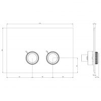 Кнопки смыва Gessi Venti20 Total Look 54659 схема 16