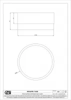 Мыльница Gessi Incastri Dark Smoke 75426 круглая схема 2
