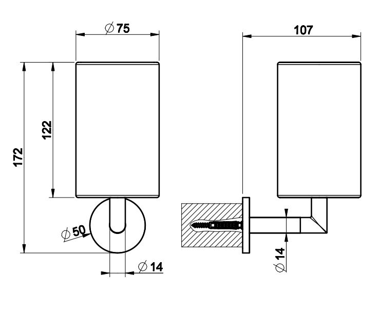Настенный стакан белого цвета Gessi Anello 63707 ФОТО