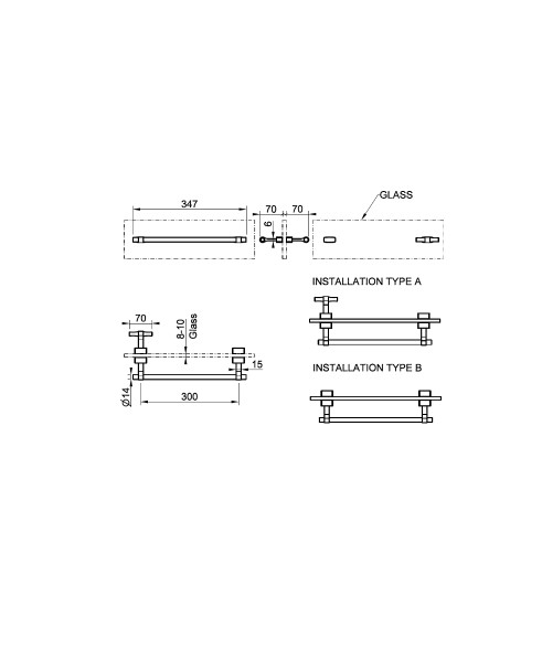 Полотенцедержатель Gessi Jacqueline 77611 под дерево 30 см для крепления на стекло ФОТО